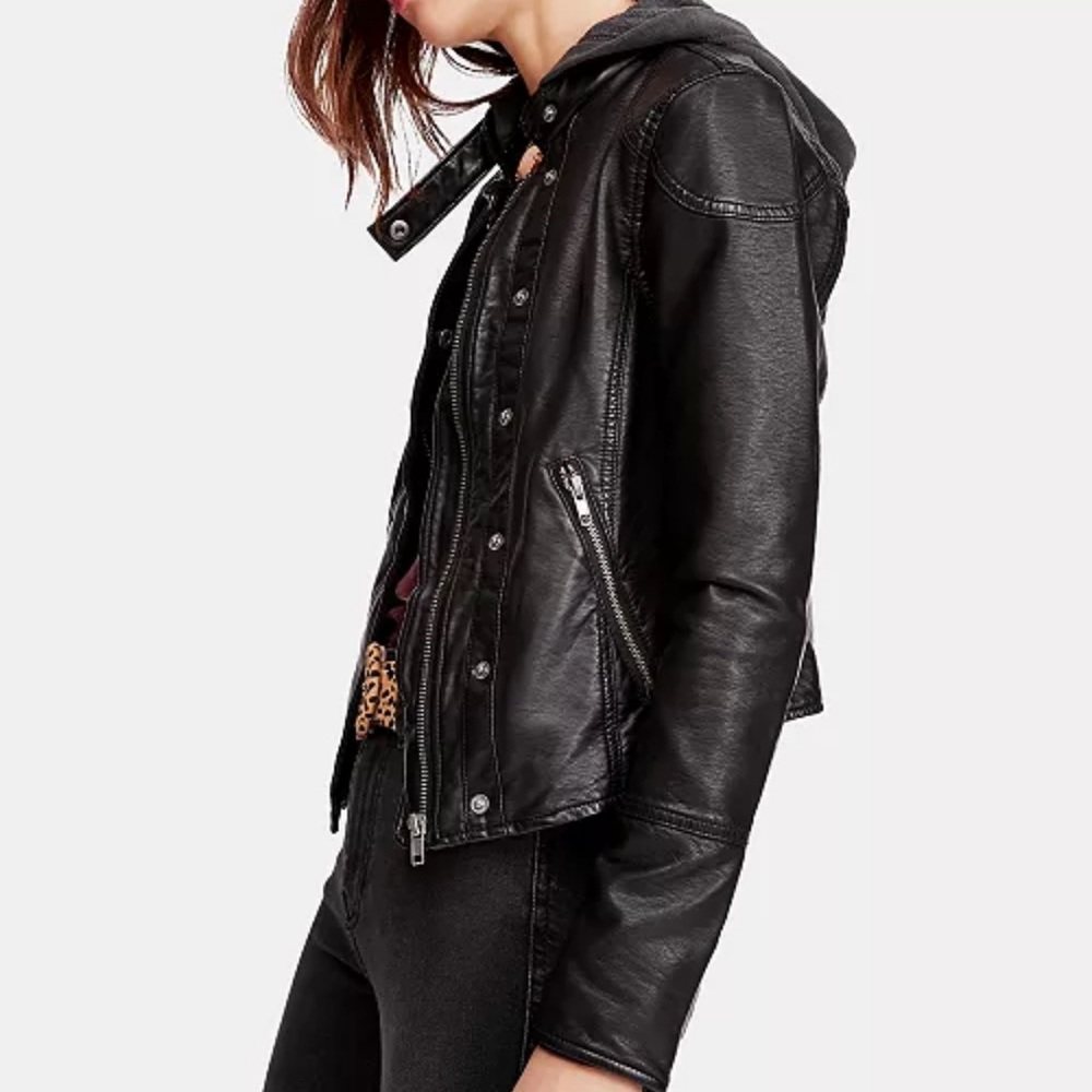 Free People Vegan Leather Jacket